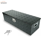 DURAFORCE 39x13x10 Inch Aluminum Pickup Truck Trunk Bed Tool Box Trailer Storage With Lock