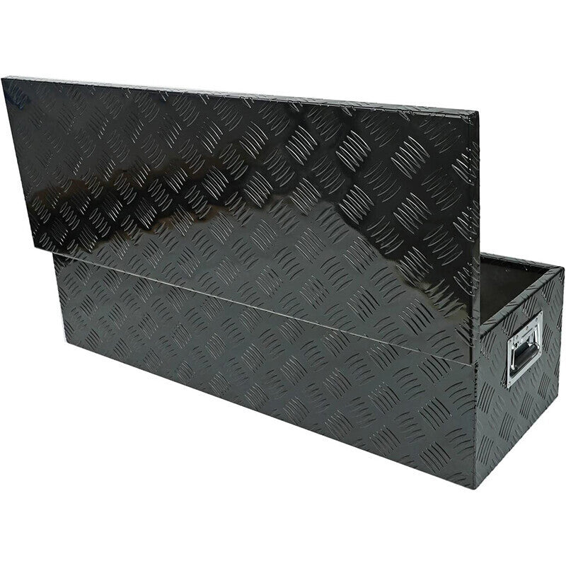 DURAFORCE 39x13x10 Inch Aluminum Pickup Truck Trunk Bed Tool Box Trailer Storage With Lock