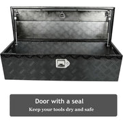 DURAFORCE 39x13x10 Inch Aluminum Pickup Truck Trunk Bed Tool Box Trailer Storage With Lock