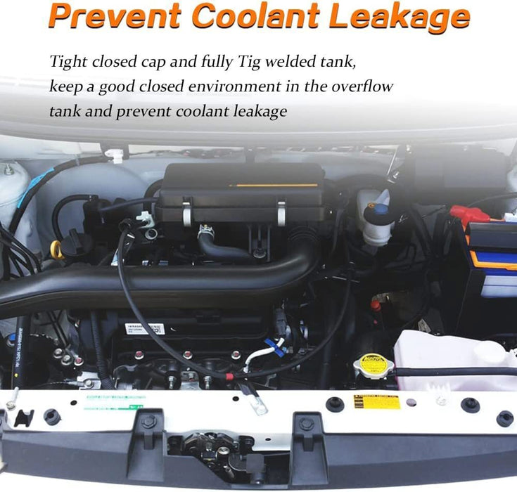 DURAFORCE 1000mL Aluminum Radiator Coolant Overflow Bottle Water Reservoir Tank Cap