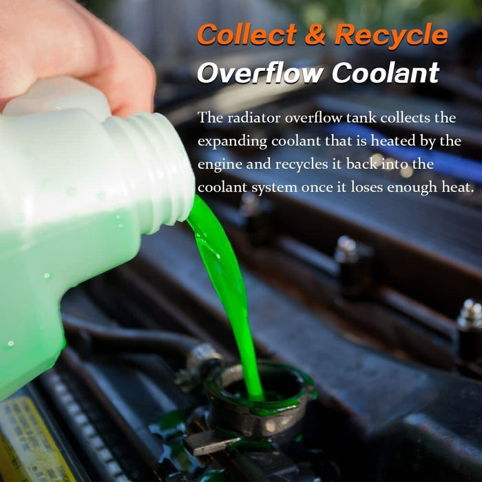 DURAFORCE 1000mL Aluminum Radiator Coolant Overflow Bottle Water Reservoir Tank Cap