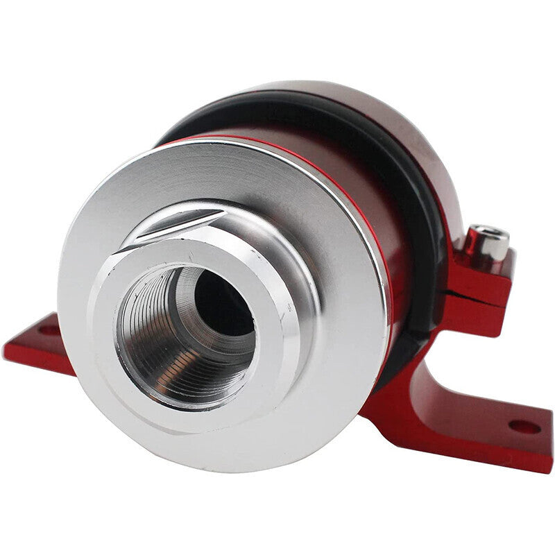 DURAFORCE Billet Aluminum AN6 AN8 AN10 Inline Fuel Gas Filter Bracket 30 Micron Universal