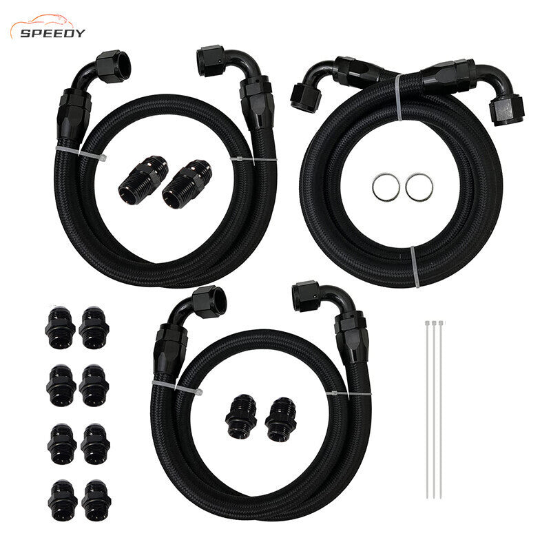 DURAFORCE Transmission Cooler Lines Set 10AN -10AN For 2001-2005 GM 6.6L Duramax LB7-LLY