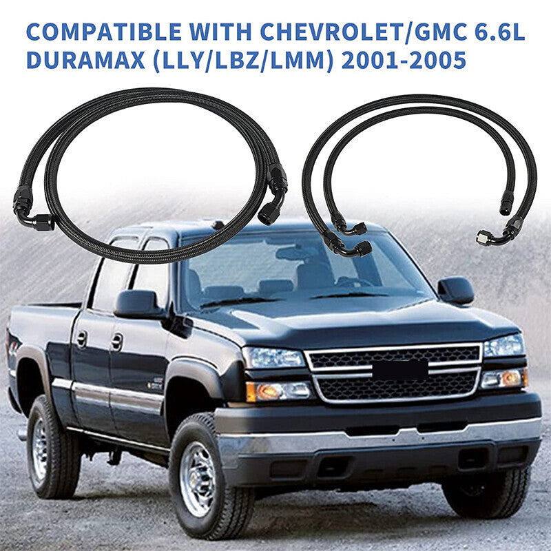 DURAFORCE Transmission Cooler Lines Set 10AN -10AN For 2001-2005 GM 6.6L Duramax LB7-LLY