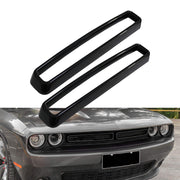 DURAFORCE Black Front Grill Mesh Grille Inserts Trim Cover for Dodge Challenger 2015-up