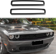 DURAFORCE Black Front Grill Mesh Grille Inserts Trim Cover for Dodge Challenger 2015-up