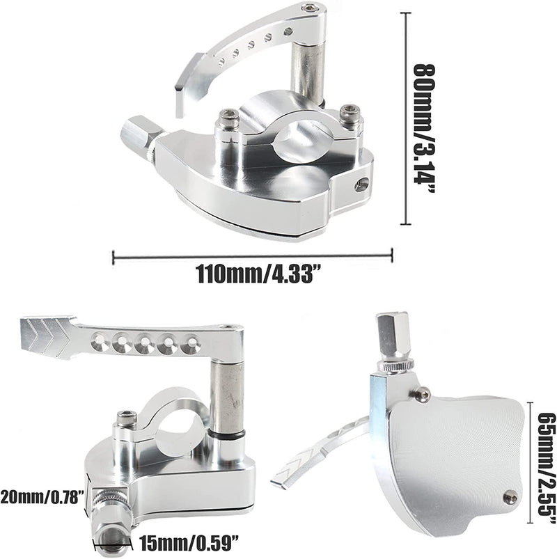DURAFORCE Sliver Thumb Throttle Assembly For Yamaha Raptor 350 660 700 Banshee 350 YFZ450