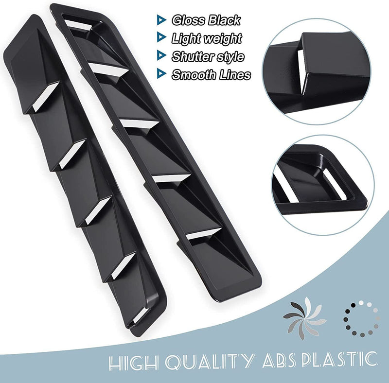 DURAFORCE Universal Car Hood Vent Louver Scoop Cover Air Flow Intake Fit For Ford Honda US
