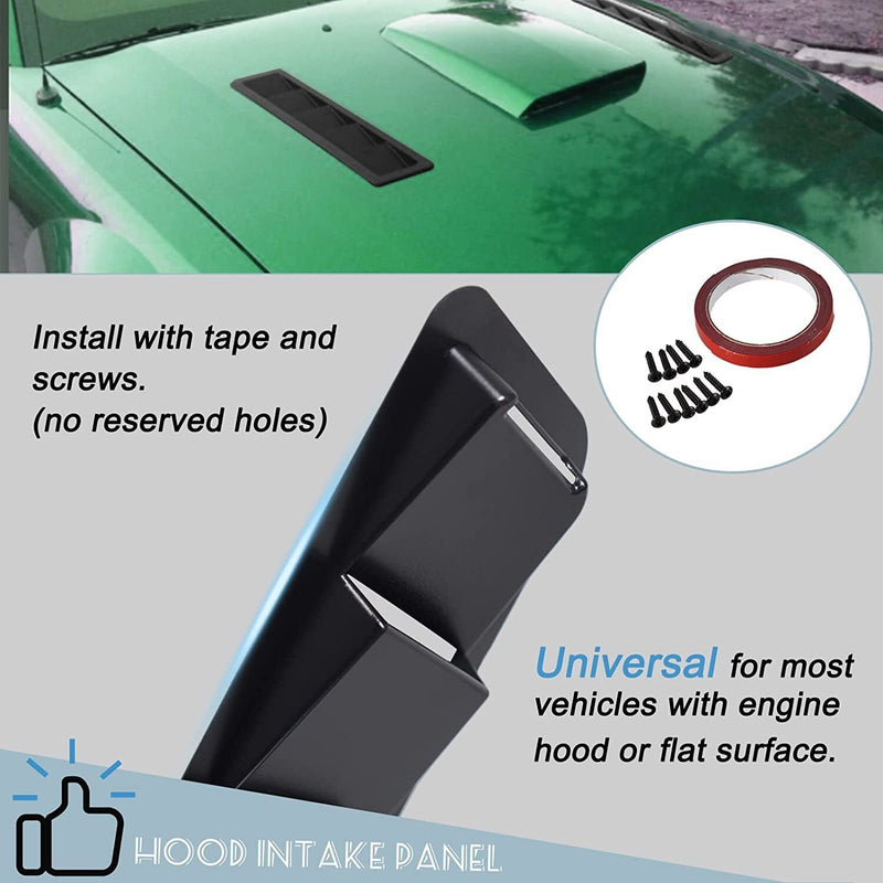 DURAFORCE Universal Car Hood Vent Louver Scoop Cover Air Flow Intake Fit For Ford Honda US