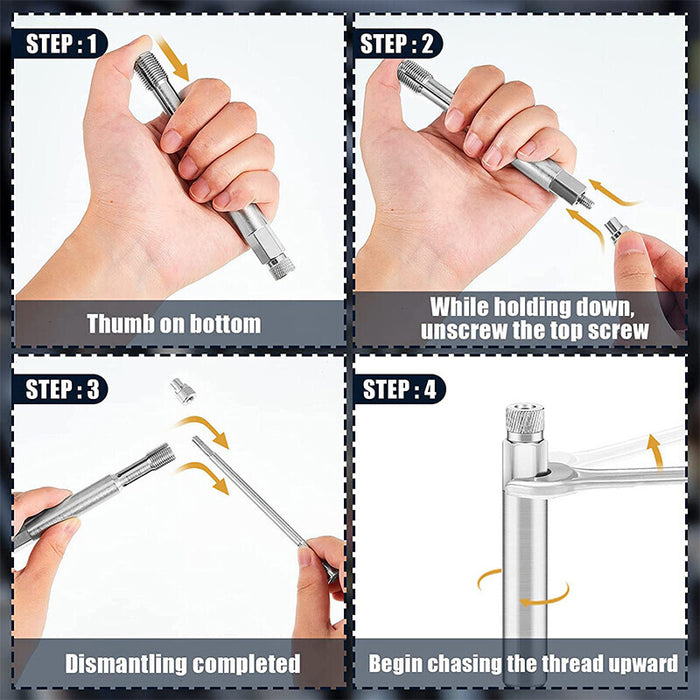 DURAFORCE Threading Tools 14mm Back Tap Thread Repair Tool For Spark Plug Fouled Threads