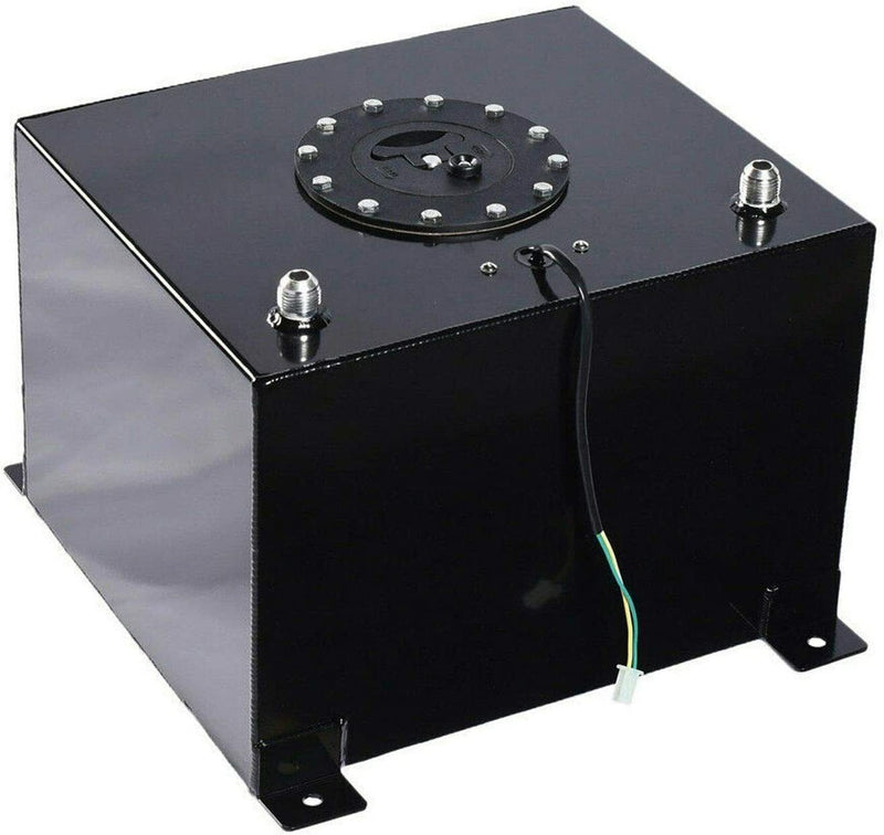 DURAFORCE 8 GALLON 30L STREET DRIFT FUEL CELL GAS TANK W/ SENDER LEVEL BLACK ALUMINUM
