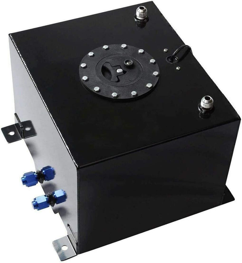 DURAFORCE 8 GALLON 30L STREET DRIFT FUEL CELL GAS TANK W/ SENDER LEVEL BLACK ALUMINUM