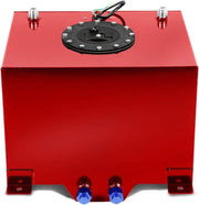 DURAFORCE 8 GALLON RED ALUMINUM RACING DRIFT FUEL CELL GAS TANK W/ LEVER SENDER