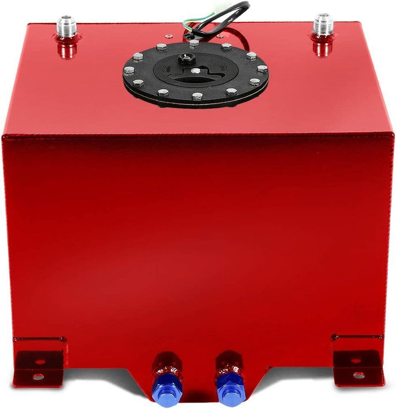 DURAFORCE 8 GALLON RED ALUMINUM RACING DRIFT FUEL CELL GAS TANK W/ LEVER SENDER