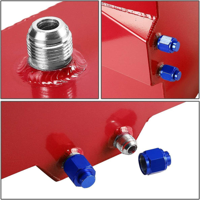 DURAFORCE 8 GALLON RED ALUMINUM RACING DRIFT FUEL CELL GAS TANK W/ LEVER SENDER
