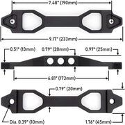 DURAFORCE Car Crossbar Battery Hold Down Bracket Holder Storage With J Hook Bolts 10 inch