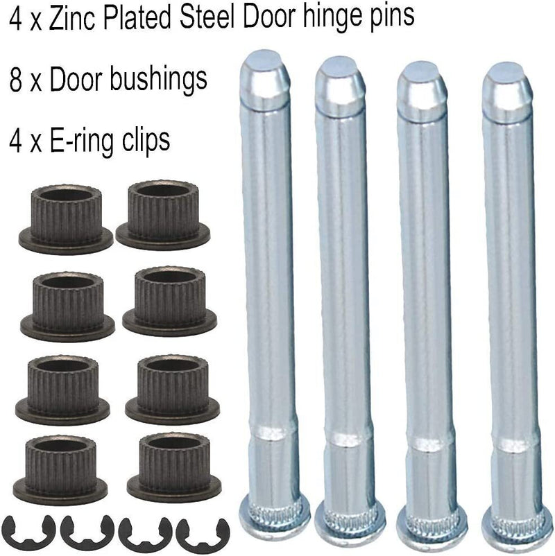 DURAFORCE Door Hinge Pin Bushing Kit 4 Sets 93356553 For 94-04 1994-2004 Chevy S10 GMC S15
