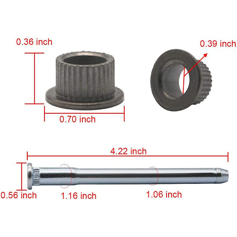 DURAFORCE Door Hinge Pin Bushing Kit 4 Sets 93356553 For 94-04 1994-2004 Chevy S10 GMC S15
