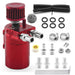 DURAFORCE Oil Catch Can Tank Kit Polish Reservoir with Breather Filter 3/8" Fuel Line Red