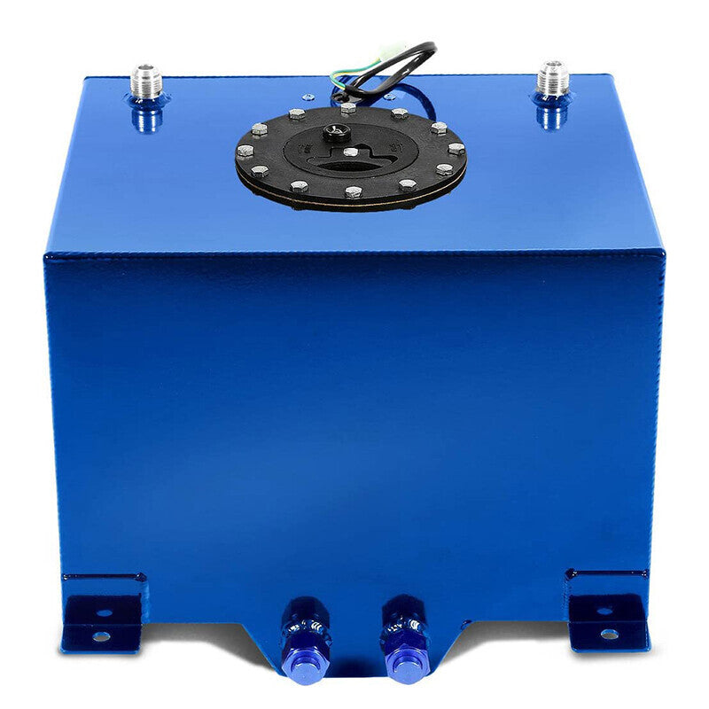 DURAFORCE 8 Gallon Universal Aluminum Racing/Drift Fuel Cell Tank + Level Sender Blue