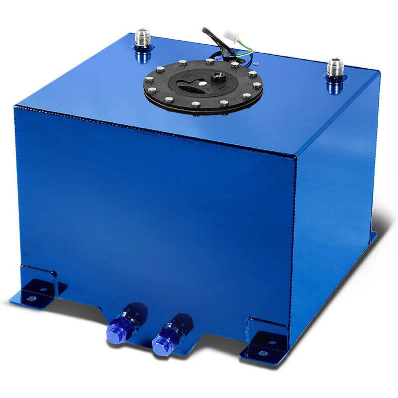 DURAFORCE 8 Gallon Universal Aluminum Racing/Drift Fuel Cell Tank + Level Sender Blue