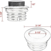 DURAFORCE Chrome Flush Pop Up Reservoir Gas Cap Vented Fuel Tank Fits For Harley Davidson