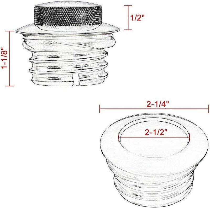 DURAFORCE Chrome Flush Pop Up Reservoir Gas Cap Vented Fuel Tank Fits For Harley Davidson