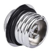 DURAFORCE Chrome Flush Pop Up Reservoir Gas Cap Vented Fuel Tank Fits For Harley Davidson