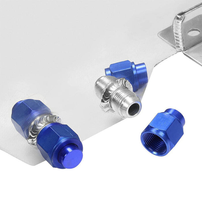 DURAFORCE 20 Gallon Lightweight Polished Aluminum Race Drift Fuel Cell Tank with Sensor