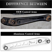 DURAFORCE Silver Rear Lower Control Arm Subframe Brace Tie Bar For Honda Civic 96-00 EK US
