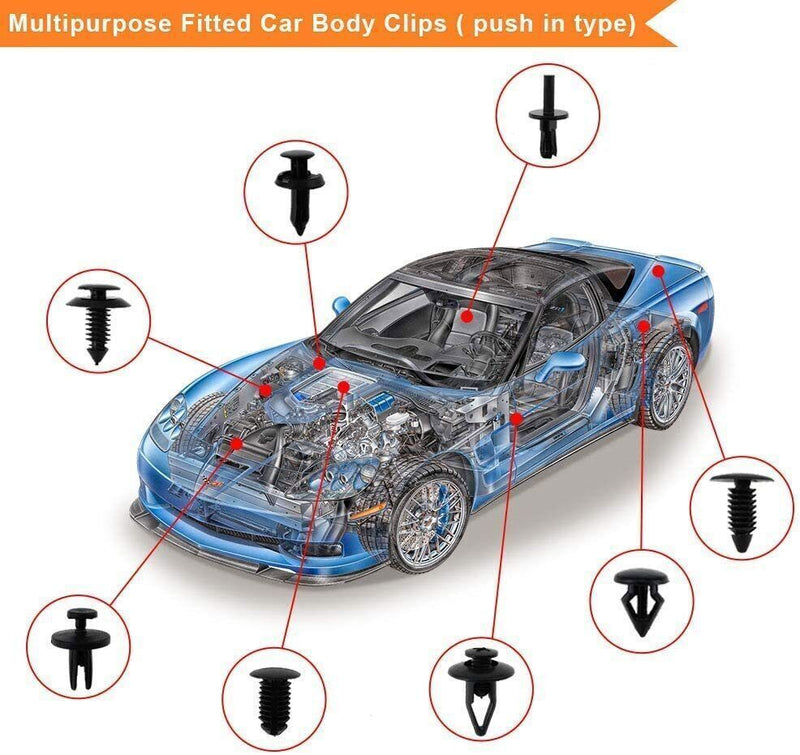 DURAFORCE Car Retainer Clips Fasteners Cars Body Kits 801 PCS Car Door Panel Trim Clips