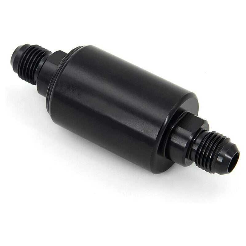 DURAFORCE Universal -6AN Inline Fuel Filter High Flow Removable Cleanable Black
