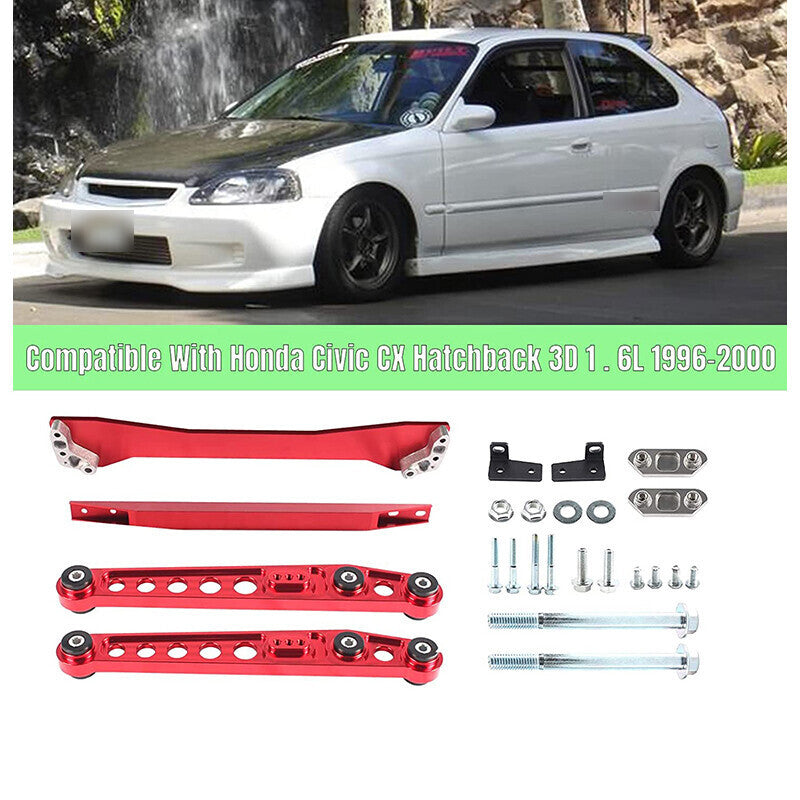 DURAFORCE Rear Lower Control Arm Tie Bar Subframe Brace Fi for Honda Civic EK 1996-2000 US