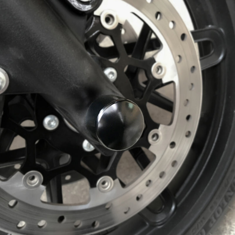 DURAFORCE 1 Pair Thick Cut Front Axle Cap Nut Covers For Harley Davidson Road king Special