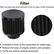 DURAFORCE Aluminum AN10 10AN Oil Catch Can Reservoir Tank + Breather Filter Baffled Kit