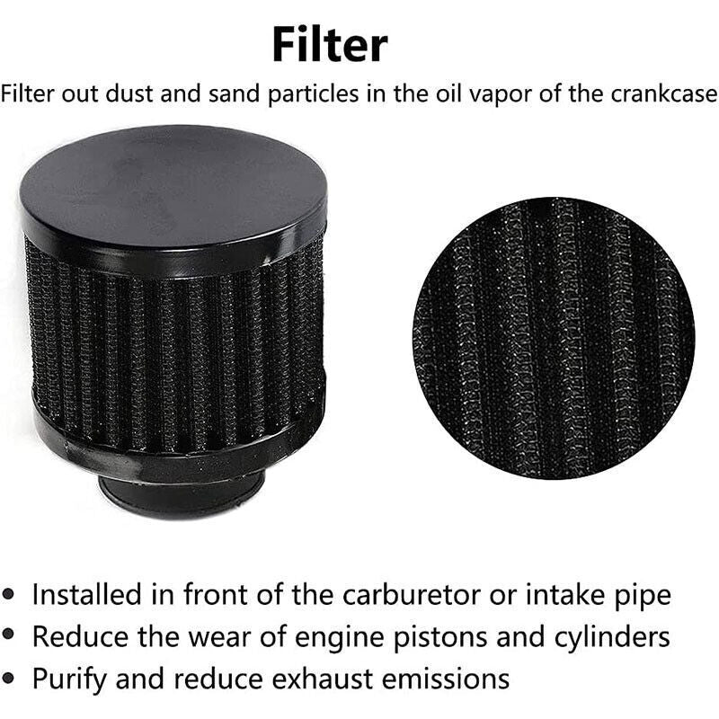 DURAFORCE Aluminum AN10 10AN Oil Catch Can Reservoir Tank + Breather Filter Baffled Kit