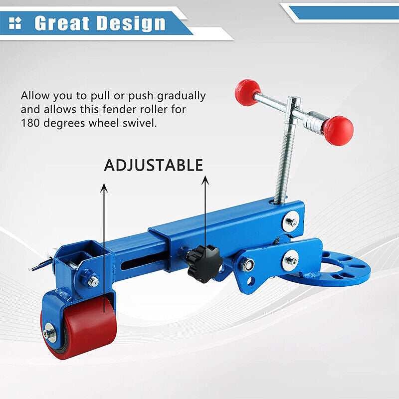 DURAFORCE Fender Roller Tool Lip Rolling Reforming Extending for Automobile Maintenance