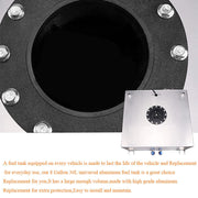 DURAFORCE 8 Gal Fuel Cell Gas Tank Aluminum Polished Racing Street with Level Sender Silve
