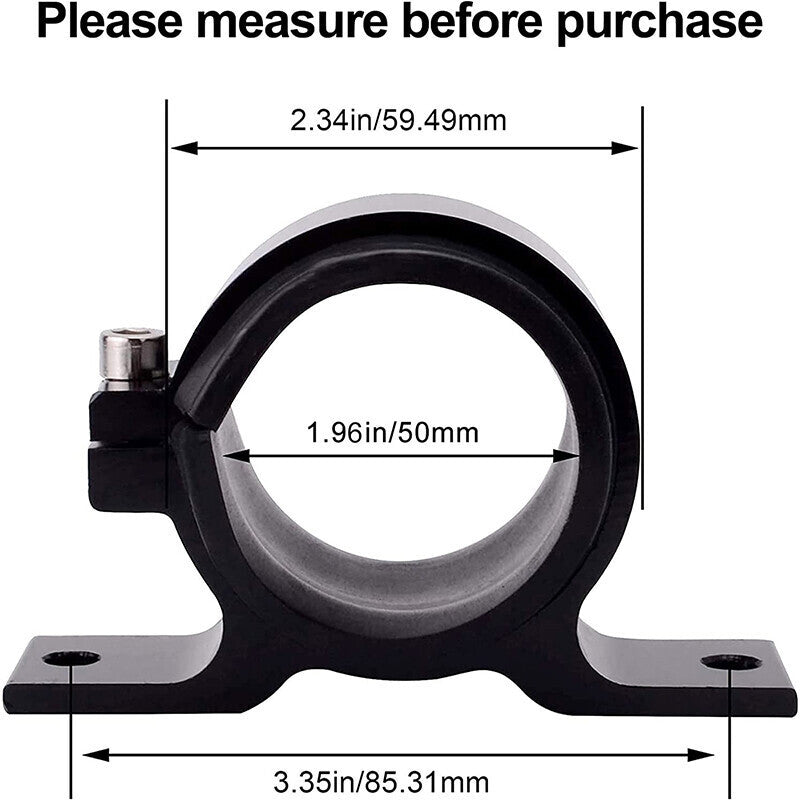 DURAFORCE Inline 100 Micron Fuel Filter 6AN 8AN 10AN Adapter 50MM+ Mount Bracket Universal