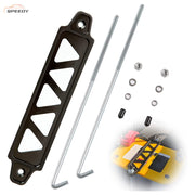DURAFORCE Car Battery Tie Down Mount Bracket Brace Bar Universal Aluminum with Bolts Black