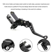 DURAFORCE Universal 7/8'' Motorcycle CNC Brake Clutch Master Cylinder Reservoir Lever Set