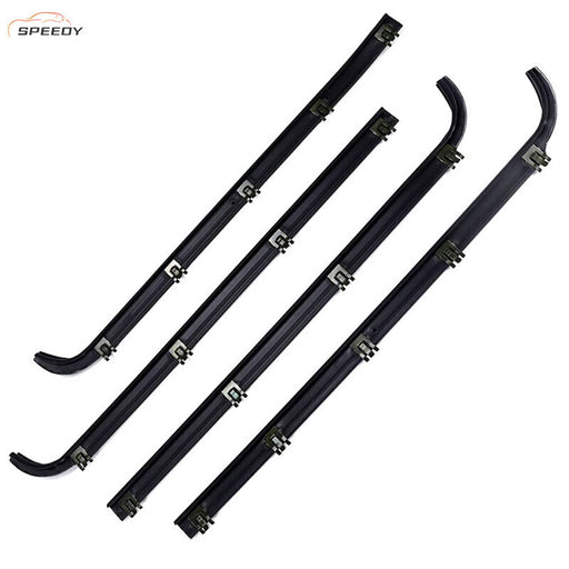DURAFORCE Door Window Seal Belt Weatherstrip 4 Piece Fit For 1987-97 Ford F150 F250 F350