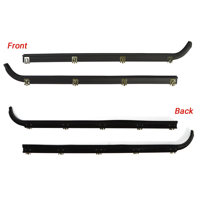 DURAFORCE Door Window Seal Belt Weatherstrip 4 Piece Fit For 1987-97 Ford F150 F250 F350
