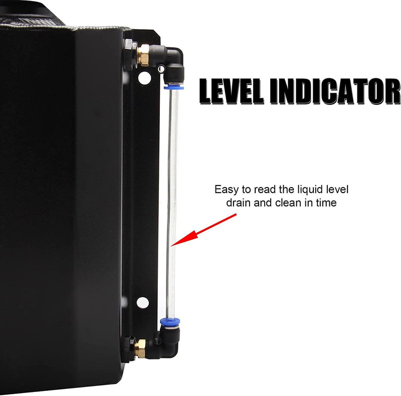 DURAFORCE Black Universal 2L Coolant Radiator Overflow Tank Expansion Reservoir Aluminum S