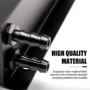 DURAFORCE Black Universal 2L Coolant Radiator Overflow Tank Expansion Reservoir Aluminum S