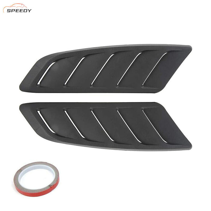 DURAFORCE 2X Air Flow Intake Hood Scoop Bonnet Vent Cover Universal Black Car Decorative