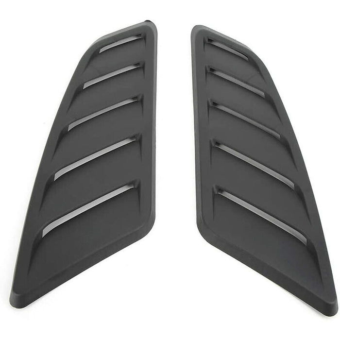 DURAFORCE 2X Air Flow Intake Hood Scoop Bonnet Vent Cover Universal Black Car Decorative
