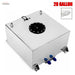 DURAFORCE 20 Gallon Lightweight Aluminum Race Drift Fuel Cell Tank+Level Sender Sliver