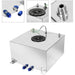DURAFORCE 20 Gallon Lightweight Aluminum Race Drift Fuel Cell Tank+Level Sender Sliver