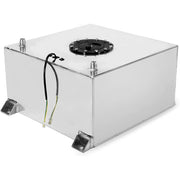 DURAFORCE 20 Gallon Lightweight Aluminum Race Drift Fuel Cell Tank+Level Sender Sliver